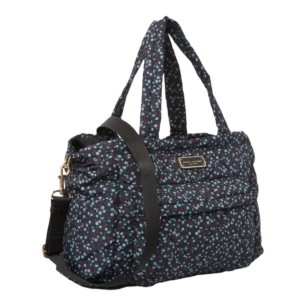 MARC JACOBS Quilted Nylon Baby Bag Floral Print Blue Mirage Large Diaper Tote - Picture 11 of 13